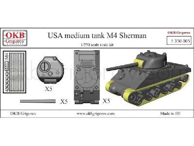 Usa Medium Tank M4 Sherman (5 Pieces) - image 2