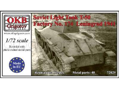 Soviet Light Tank T-50, Factory No. 174 Leningrad 1941 - image 1