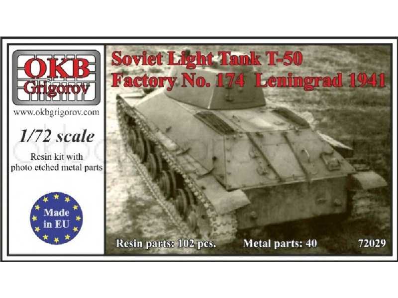 Soviet Light Tank T-50, Factory No. 174 Leningrad 1941 - image 1