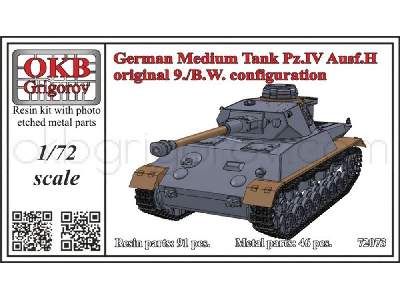 German Medium Tank Pz.Iv Ausf.H, Original 9./B.W. Configuration - image 1
