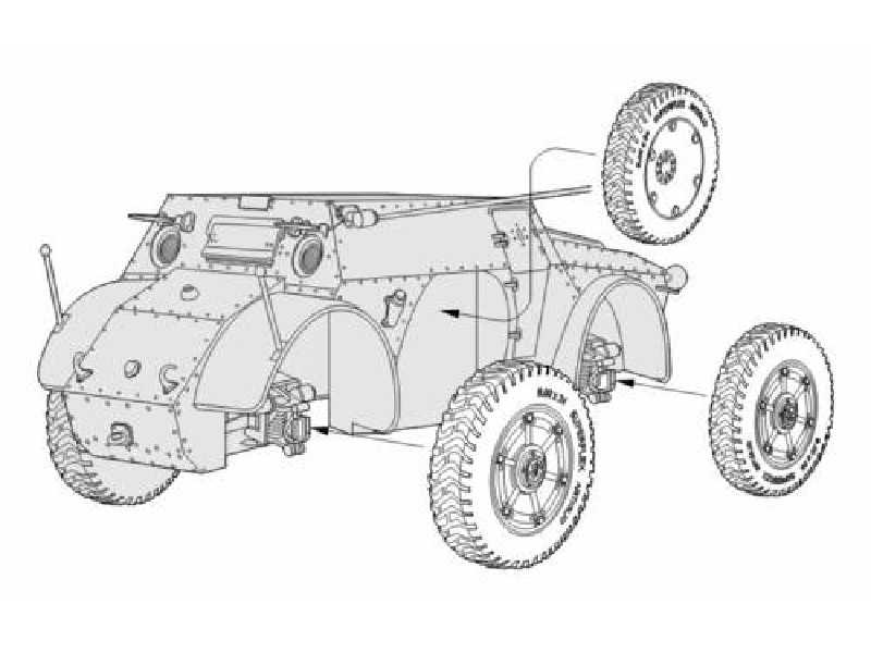 Autoblinda AB.41 Wheels set (Ita) - image 1