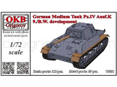 German Medium Tank Pz.Iv Ausf.K, 9./B.W. Development - image 1