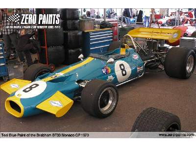 1213 -brabham Bt33 Monaco Gp 1970 (Teal) Paint - image 1