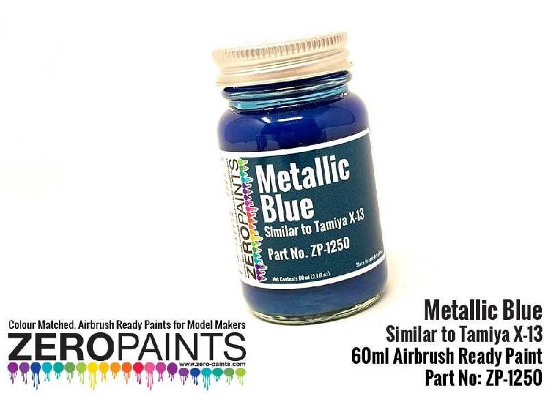 1250 - Metallic Blue Paint (Similar To Tamiya X13) - image 1