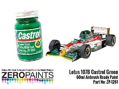 1261 - Lotus 107b Castrol Green Paint - image 1