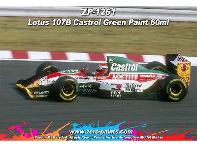 1261 - Lotus 107b Castrol Green Paint - image 2