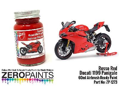 1273 - Rosso Red Paint For Ducati 1199 Panigale S - image 1