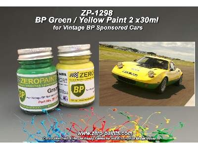 1298 - Bp Green And Yellow Paints - image 1