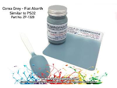 1329 - Corsa Gray - Fiat Abarth (Similar To Ps32) Paint - image 1