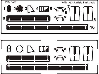 GMC 353 Arfield Fuel Tank - conversion set for Tamiya - image 3