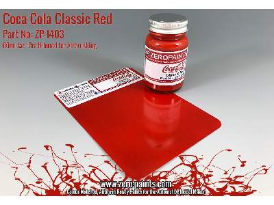 1403 - Coca Cola Classic Red Paint - image 1