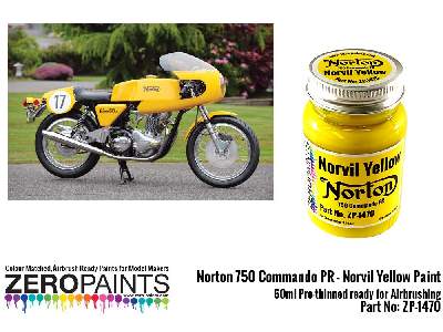 1470 - Norton 750 Commando Pr - Norvil Yellow Paint - image 1