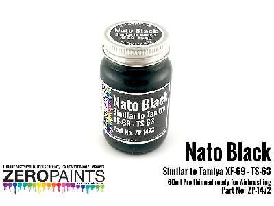 1472 - Nato Black (Similar To Tamiya Xf-69, Ts-63 Paint) - image 1