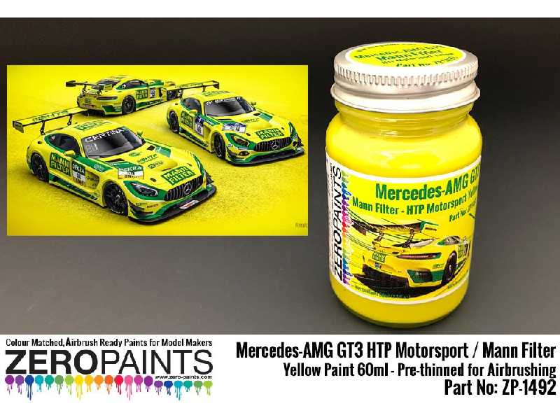 1492 - Mercedes-amg Gt3 Htp Motorsport / Mann Filter Yellow Paint - image 1