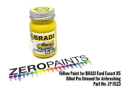 1523 - Yellow Paint For Bradi Ford Escort Rs - image 1
