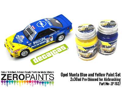 1527 - Opel Manta - Blue And Yellow Paint Set - image 1