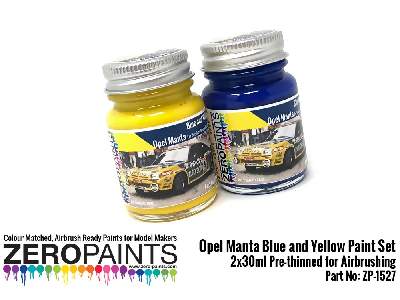 1527 - Opel Manta - Blue And Yellow Paint Set - image 2