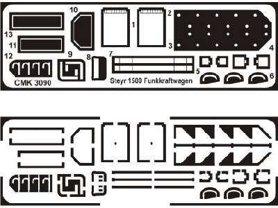 Steyr 1500 Funkkraftwagen (Einheitsfuhrerhaus) - conversion set  - image 3