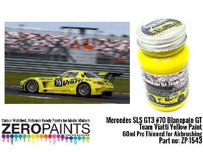 1543 - Mercedes Sls Gt3 #70 Blancpain Gt Team Viatti Yellow Paint - image 1