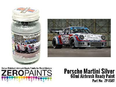 1587 - Porsche 911 Martini Silver Paint - image 1