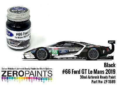 1589 - #66 Ford Gt Le Mans Black Paint - image 1