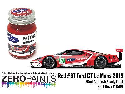 1590 - #67 Ford Gt Le Mans Red Paint - image 1