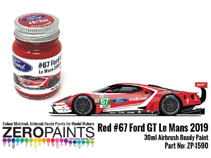 1590 - #67 Ford Gt Le Mans Red Paint - image 1