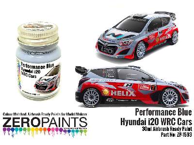 1593 - Hyundai I20 Wrc Performance Blue Paint - image 1