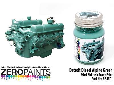 1601 - Detroit Diesel Alpine Green Paint - image 1