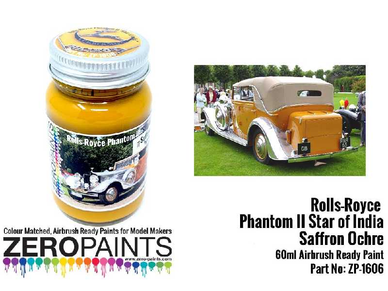 1606 - Rolls Royce Phantom Ii Star Of India Saffron Ochre Paint - image 1