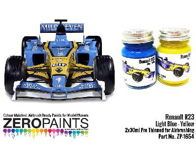 1654 - Renault R23 Blue/Yellow Paint Set - image 1