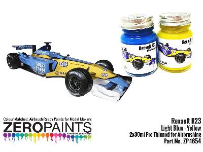 1654 - Renault R23 Blue/Yellow Paint Set - image 2