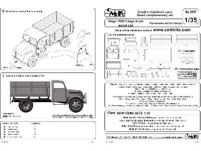 Steyr 1500 Cargo truck wood cab - conversion set for Tamiya - image 2