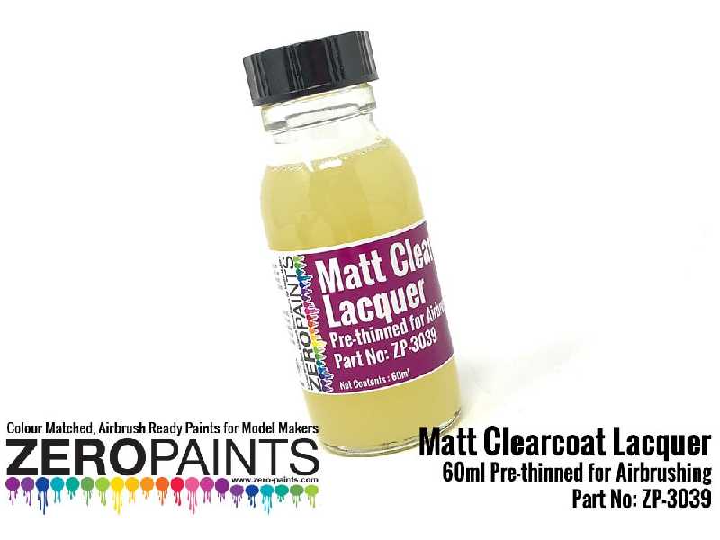 3039 - Matt Clearcoat Lacquer (Pre-thinned For Airbrushing) - image 1