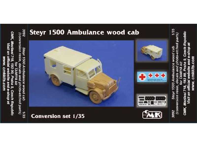 Steyr 1500 Ambulance wood cab - conversion set for Tamiya - image 1