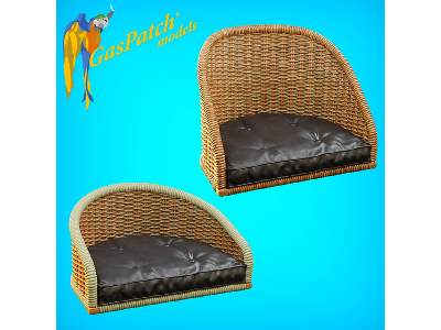 British Wicker Seat Full Back - Short And Tall, No Leather Pad - image 1