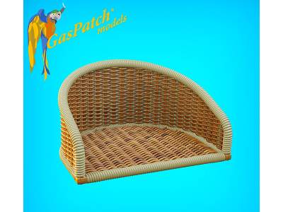 British Wicker Seat Full Back - Short And Tall, No Leather Pad - image 3