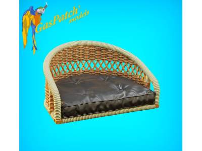 British Wicker Seat Perforated Back - Short And Tall No Leather Pad - image 2