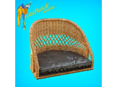 British Wicker Seat Perforated Back - Short And Tall No Leather Pad - image 4