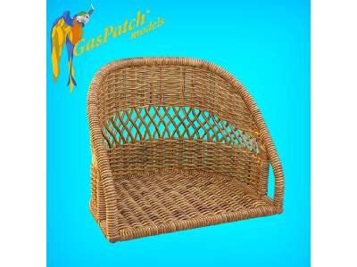 British Wicker Seat Perforated Back - Short And Tall No Leather Pad - image 5