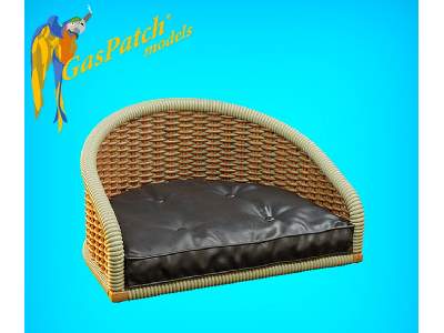 British Wicker Seat Full Back - Short And Tall No Leather Pad - image 2