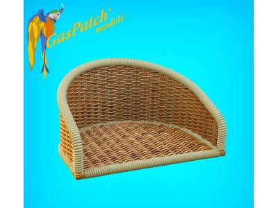 British Wicker Seat Full Back - Short And Tall No Leather Pad - image 3