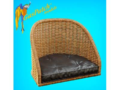 British Wicker Seat Full Back - Short And Tall No Leather Pad - image 4