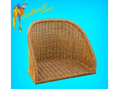 British Wicker Seat Full Back - Short And Tall No Leather Pad - image 5