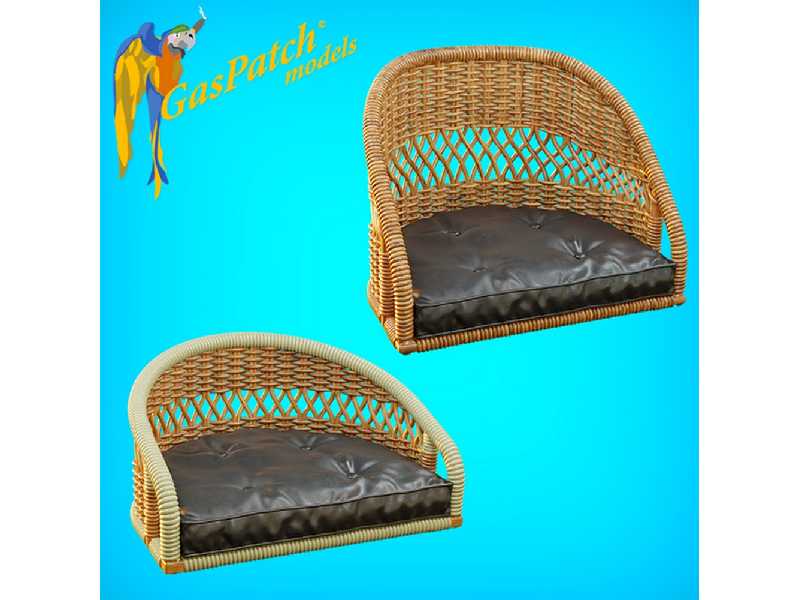 British Wicker Seat Perforated Back - Short And Tall No Leather Pad - image 1
