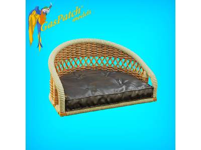 British Wicker Seat Perforated Back - Short And Tall No Leather Pad - image 2