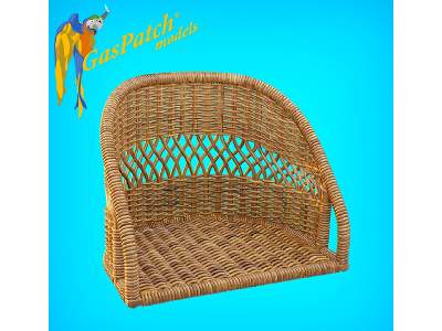 British Wicker Seat Perforated Back - Short And Tall No Leather Pad - image 3