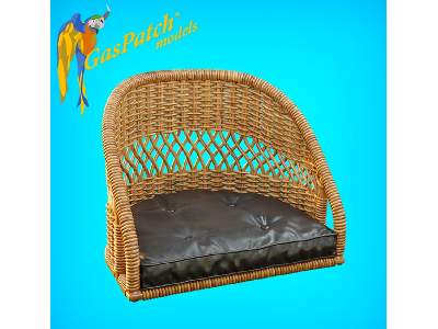 British Wicker Seat Perforated Back - Short And Tall No Leather Pad - image 5