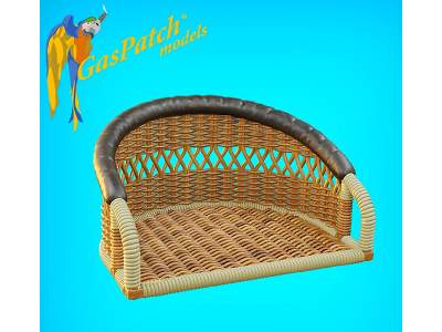 British Wicker Seat Perforated Back - Short And Tall, Small Leather Pad - image 3