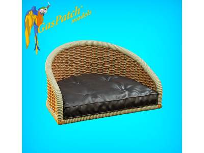 British Wicker Seat Full Back - Short And Tall No Leather Pad - image 2